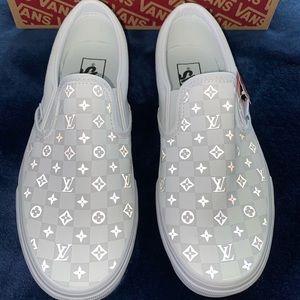 louis vuitton white reflective vans
